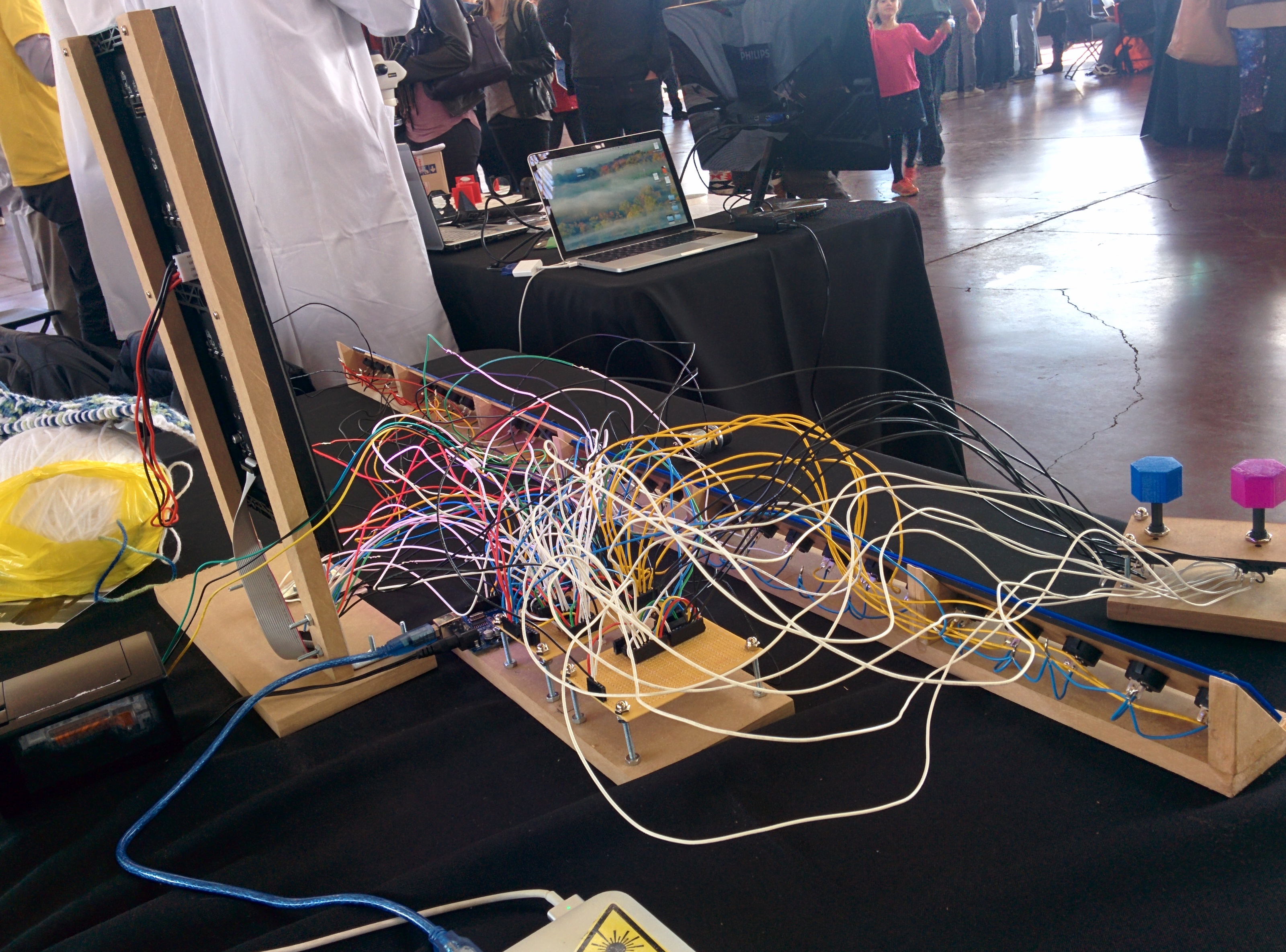 my project set up at makerfaire